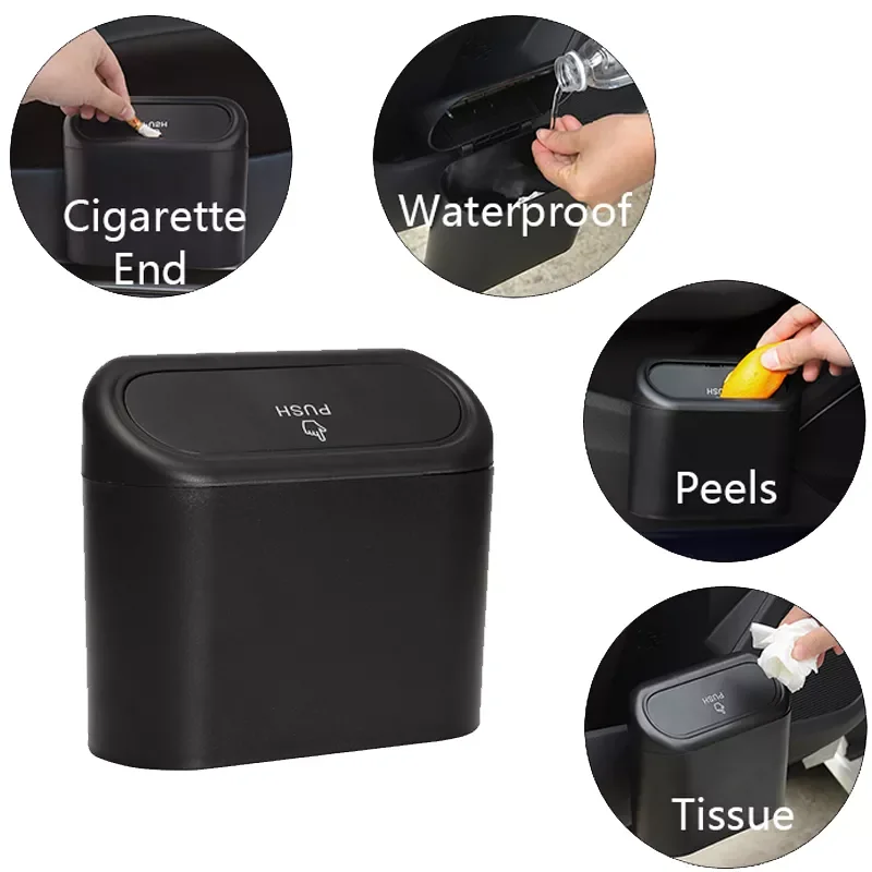 

AUTO PARTS Car Trash Bin Car Seat Gap Organizer Filler ABS Square Pressing Car Trash Can Car Central Consoles Organizer Storage