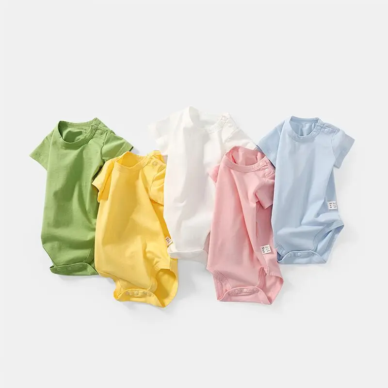 

0-12 Months Summer Baby Bodysuits Girls Boys Romper Baby Clothes Cotton