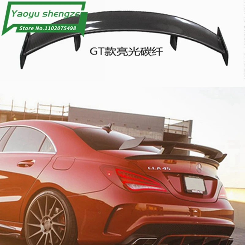 

GT Spoiler For Mercedes CLA Wing CLA45 W117 C117 Matt Carbon Fiber Rear Trunk Lid Spoiler CLA180 CLA200 CLA250 CLA260 2013 ON