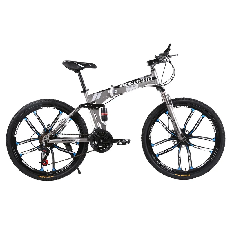 

Folding Bicycle Double Shock Absorption Disc Brake Variable Speed Mountain Bike Student Men's And Women's One-Piece Bicycle