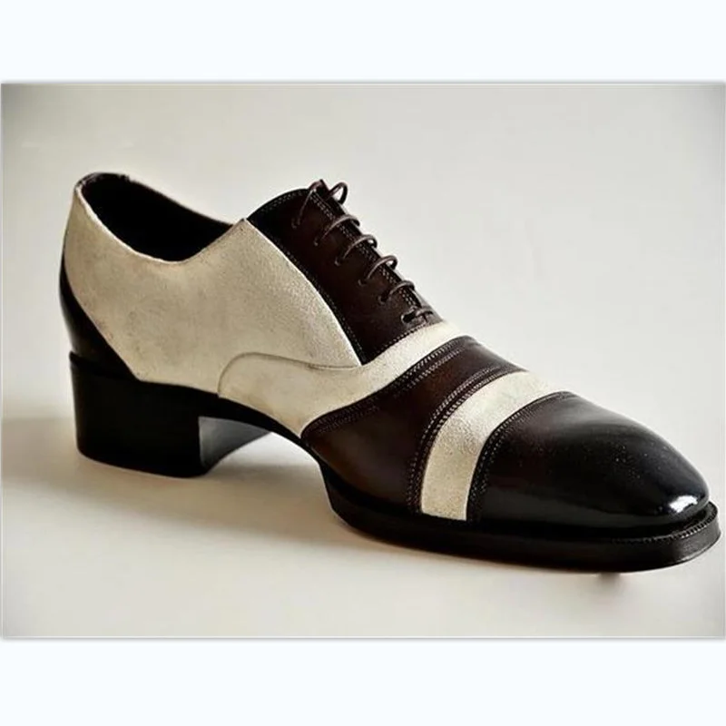 

Oxford Shoes Men Shoes PU Black Classic Casual Party White Faux Suede Lace Up Fashion Dress Shoes Zapatillas Hombre KP784
