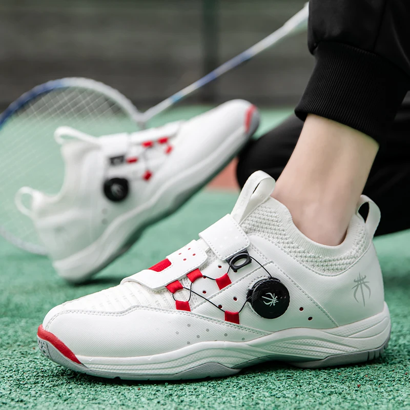 

Fashion Women's and Men's Professional Badminton Shoes Mesh Breathable Tennis Shoes Outdoor Anti Slip Volleyball Sneakers Men