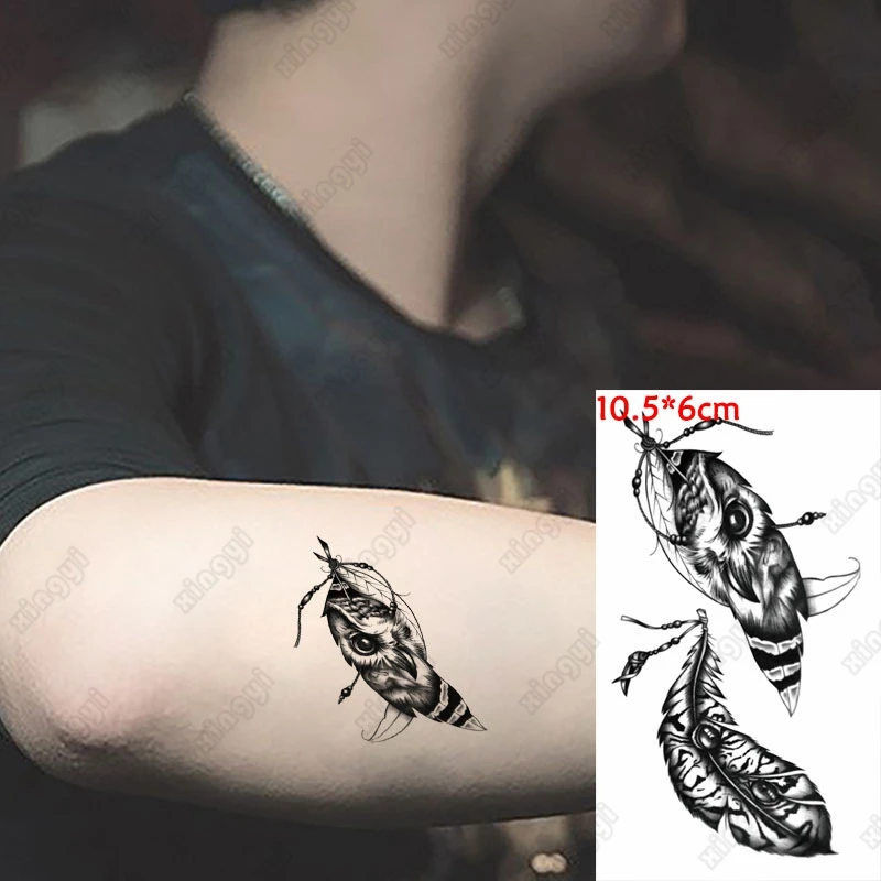 Waterproof Temporary Tattoo Sticker Dream Catcher Network Sexy Girl Feather Fly Bird Flash Tatoo Fake Tatto Body Art for Woman