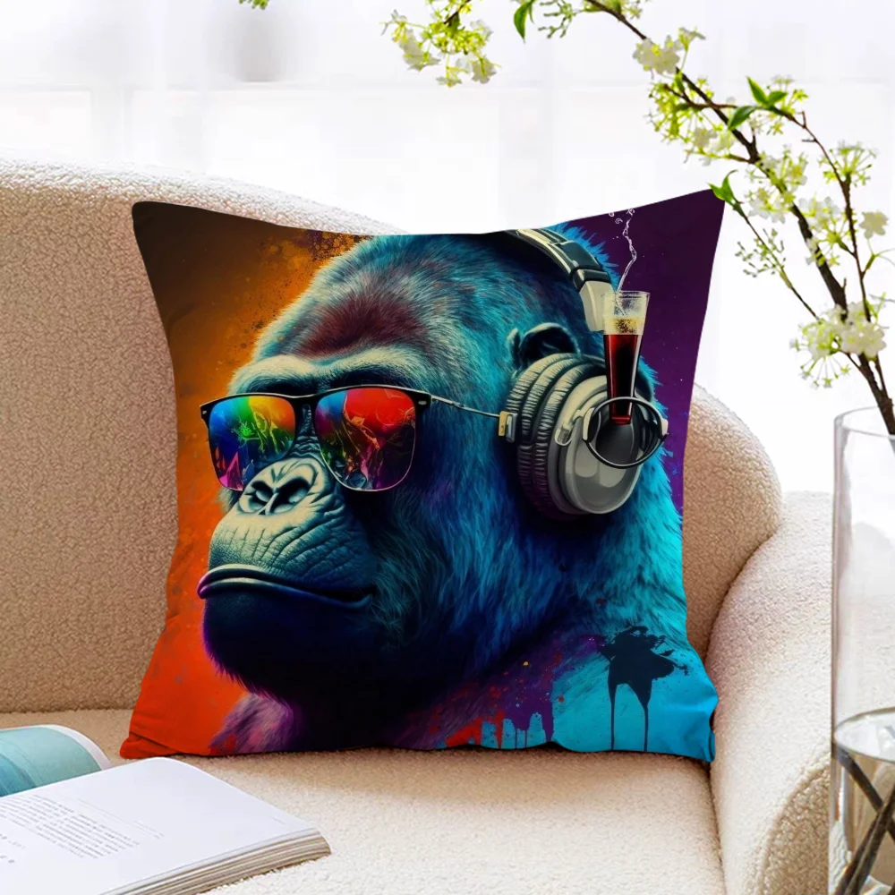 Декоративная Наволочка Gorilla С Наушниками 45x45 См