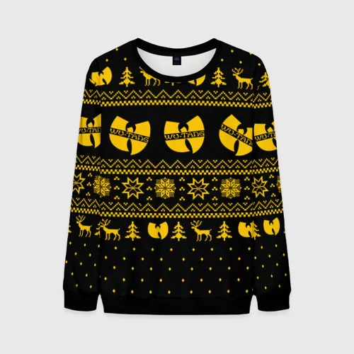 Мужской свитшот 3D НОВОГОДНИЙ СВИТЕР WU TANG CLAN |