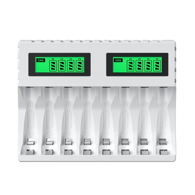

8-Slot Battery Charger with LCD Display Intelligent For AA/AAA NiCd NiMh Rechargeable Batteries Charging aa aaa Charger