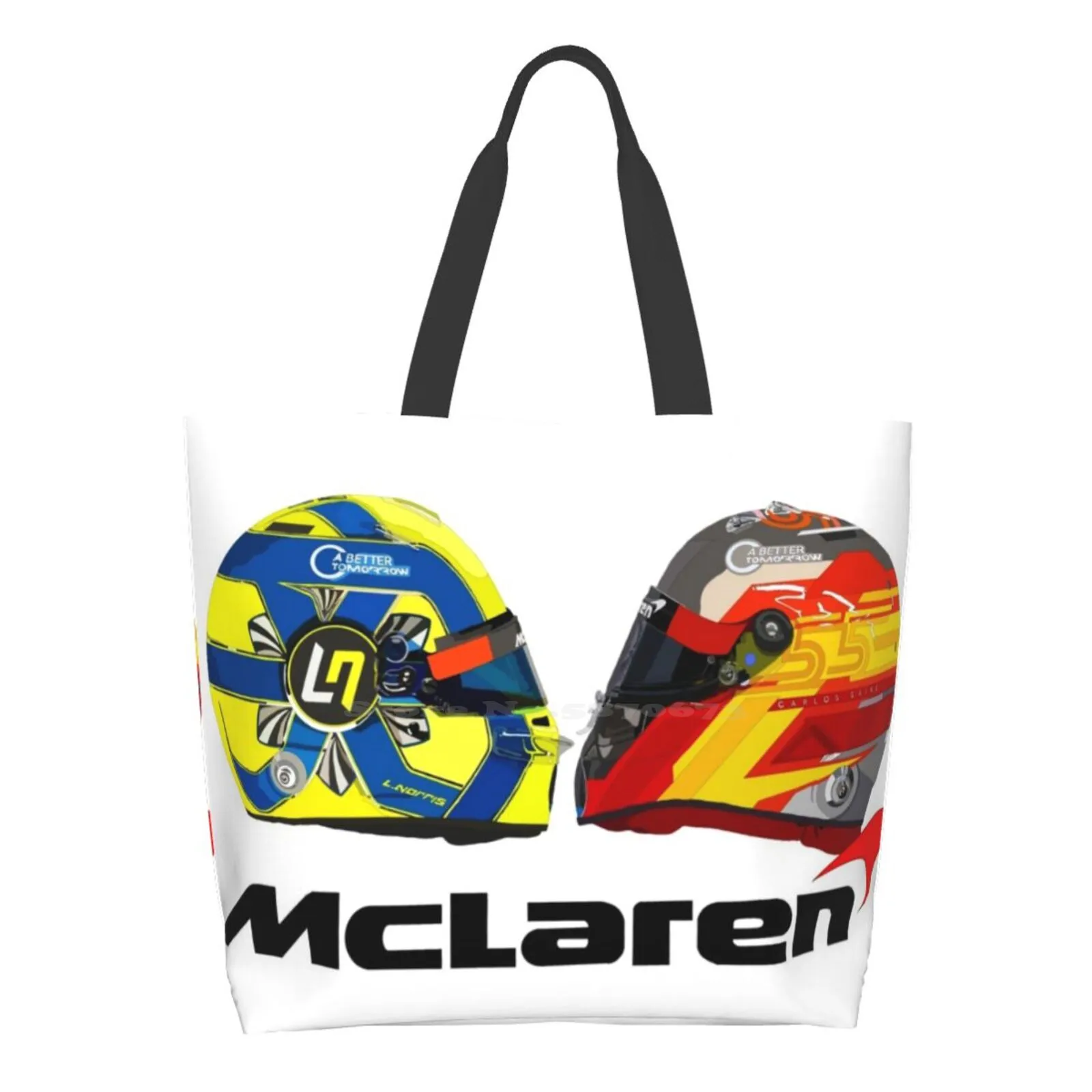 

Team Mclaren 2020 Reusable Shopping Bag Tote Large Size Mclaren Carlos Sainz Lando Norris Autosport British Team Mclaren 2020