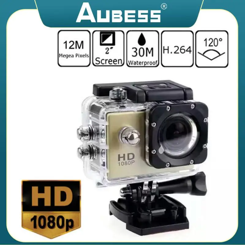 

Водонепроницаемая камера HD 1080P, видеокамера 12 МП, наружная мини-видеокамера 1,5 дюйма DV, видеокамера на шлем для записи видео, веб-камера, аксе...