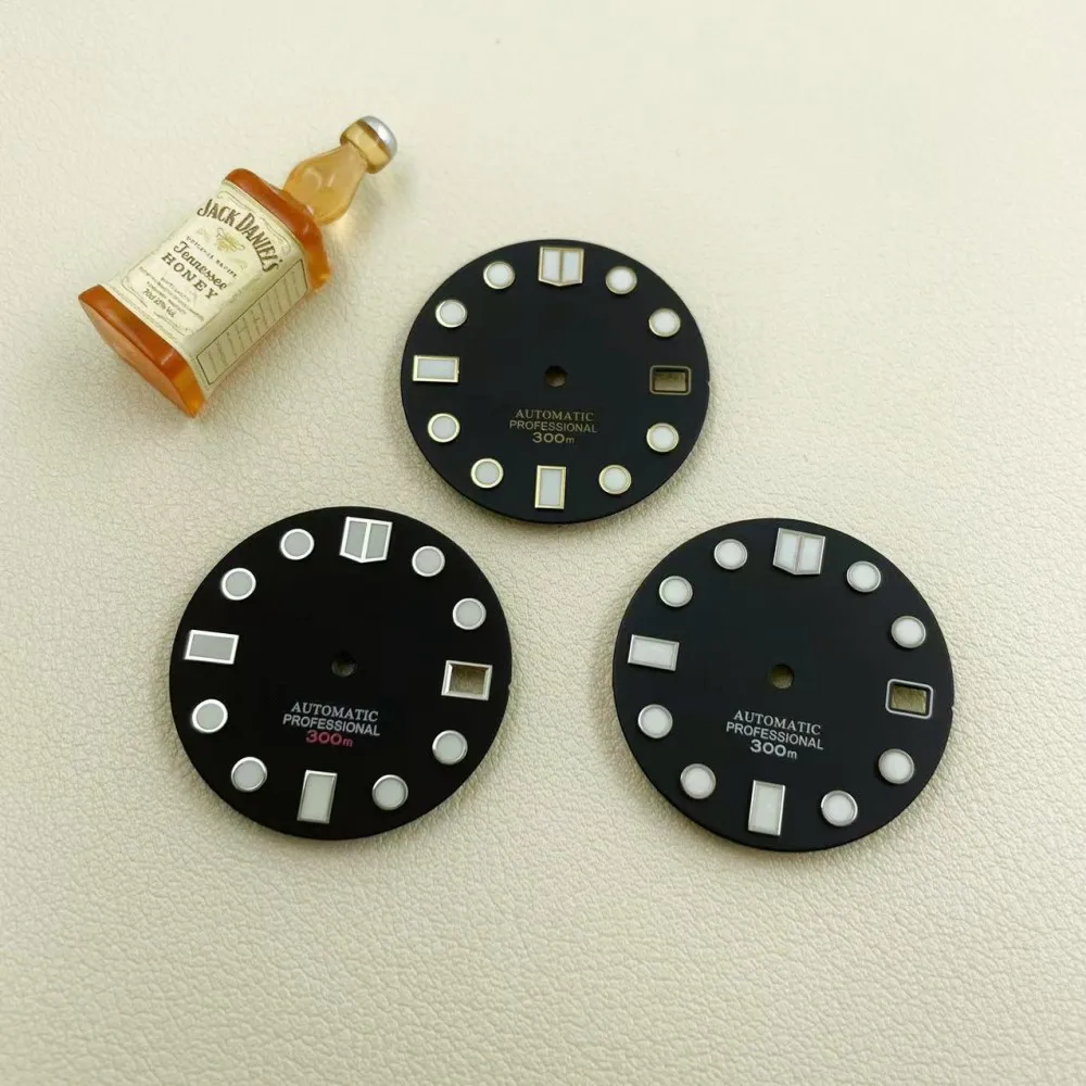 New NH35 dial strong green luminous mechanical watch abalone modified NH36 matte pattern literal 28.5mm watch accessories