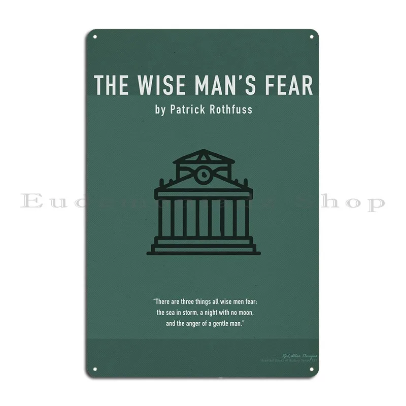 Мудрый человек книга страха металлический знак дизайн клуба проектирование