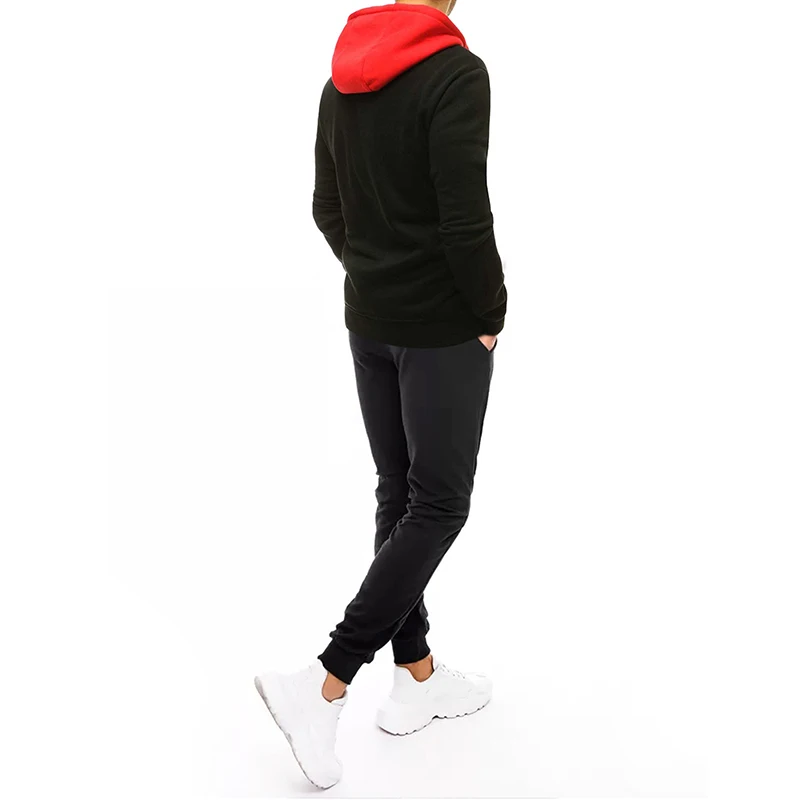 Spring And Autumn Hot-Selling Brand Men'S Suit Zipper Color Matching Sweater Fitness Training Hooded Moletom Masculino Dc006