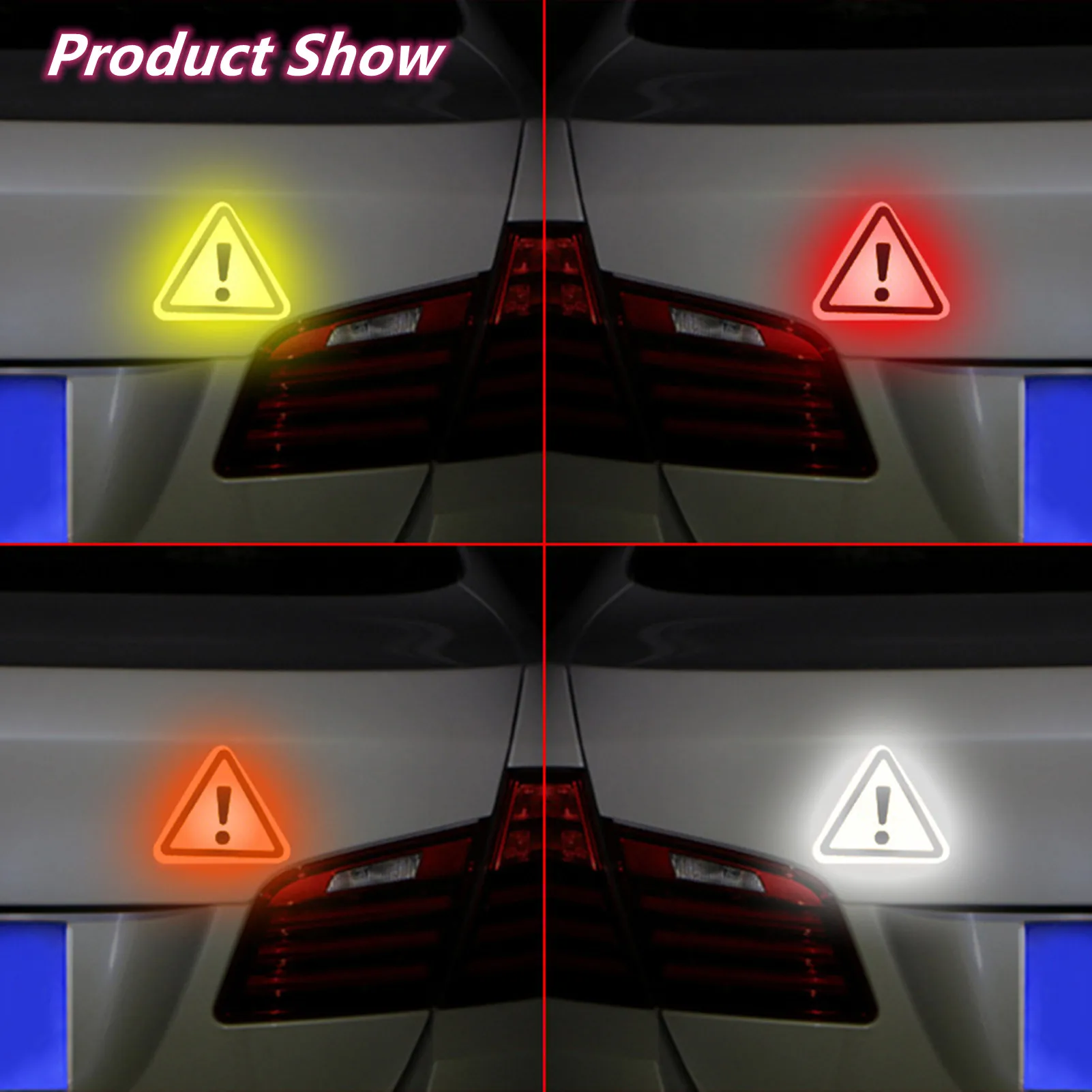 

Reflective Car Sticker Safety Warning Reflector Stickers Warning Sign Night Driving Reflector Sticker Auto Exterior Accessories