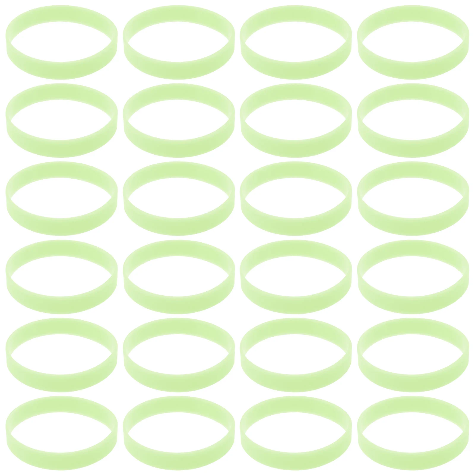 

100 Pcs Luminous Silicone Bracelet Glow The Dark Wristband Kids Bracelets Sports Wristbands Party Bulk Rubber Favors Elastic