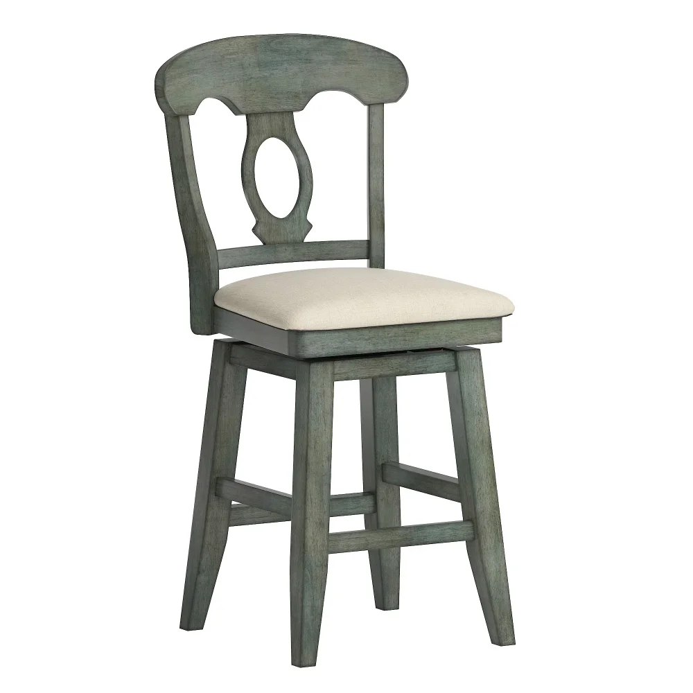 

Weston Home Sheena Napoleon Back 24-inch Counter Height Wood Swivel Stool, Antique Sage
