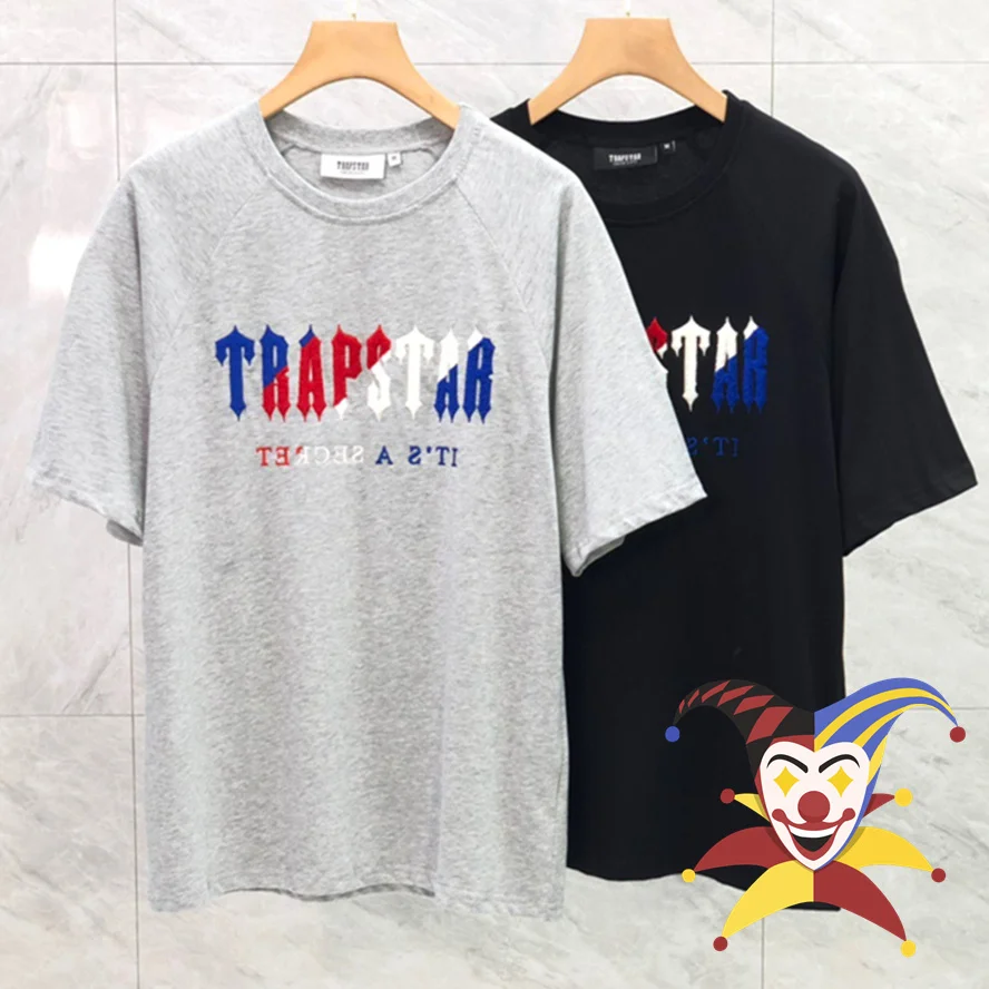 

Colorful Embroidery Logo Top Tee Men's Women's Top Version Casual T-shirt