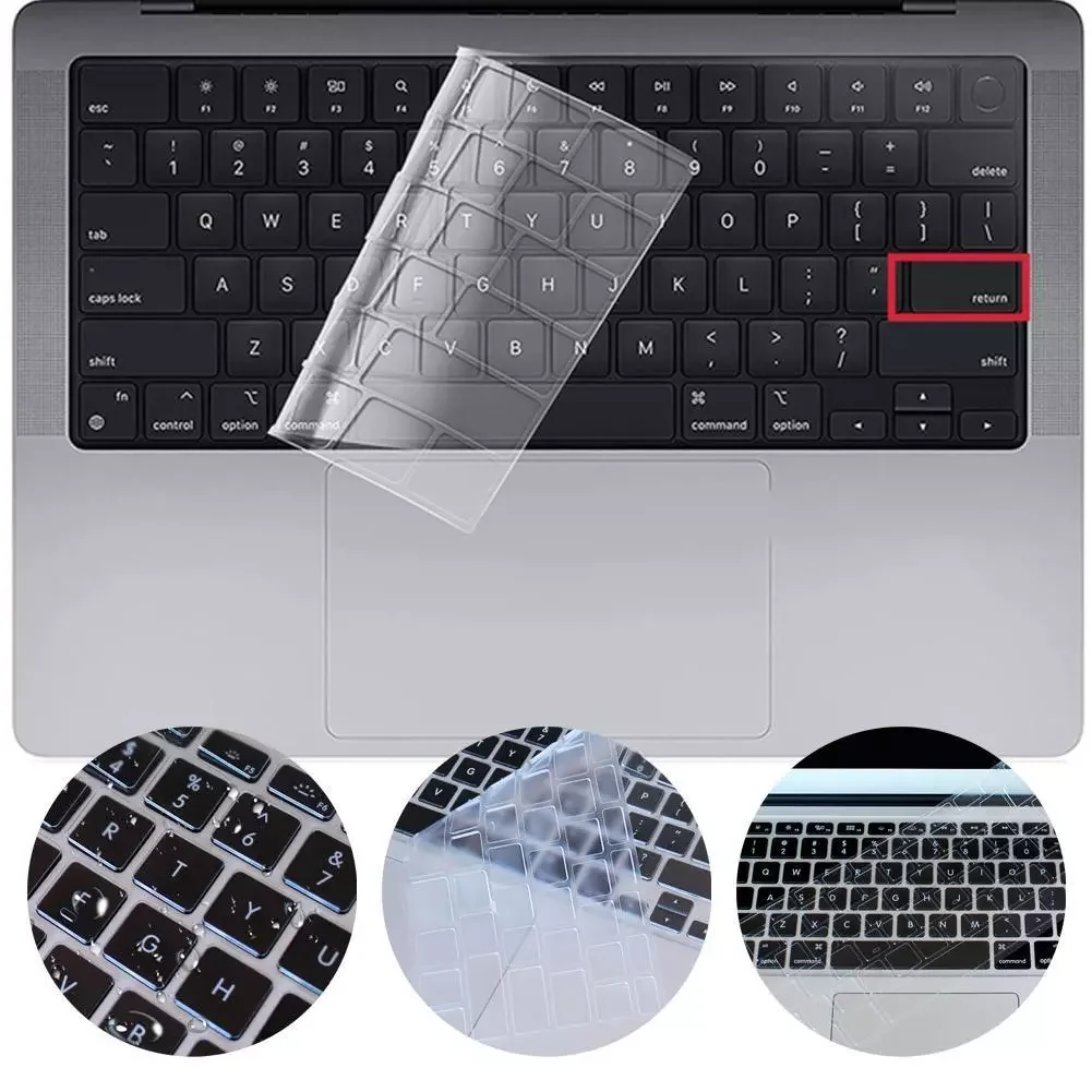 

Ultra Thin Clear TPU Keyboard Cover for MacBook Pro 14 inch 2021 M1 A2442/ for MacBook Pro 16 inch 2021 M1 Max A2485
