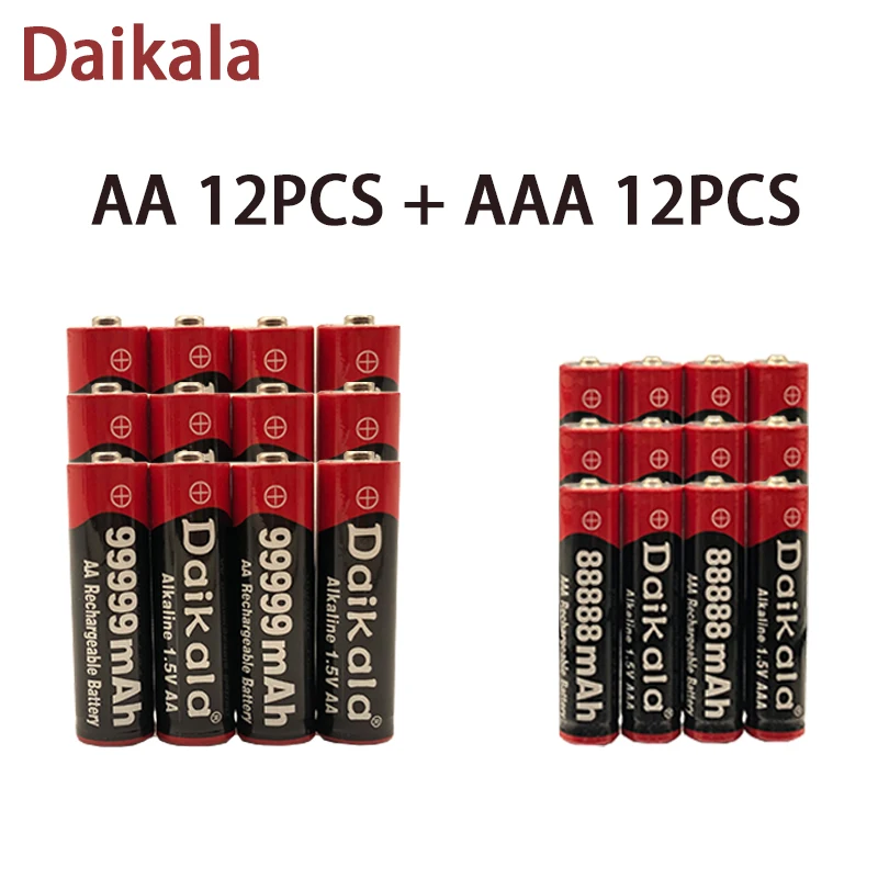 

Aste Alkaline Battery for Clocks, Toys, and Cameras, 1.5V, AA, 99999 MAh, 1.5V, AAA, 88888 MAh, Rechargeable Battery. Brand New