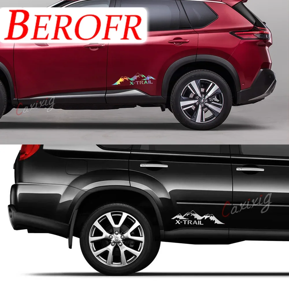 Фото Боковые наклейки на дверь автомобиля для Nissan X Trail X-trail T30 T31 T32, аксессуары, графика кузова, горный Стайлинг, виниловая пленка, декоративные наклейки №3