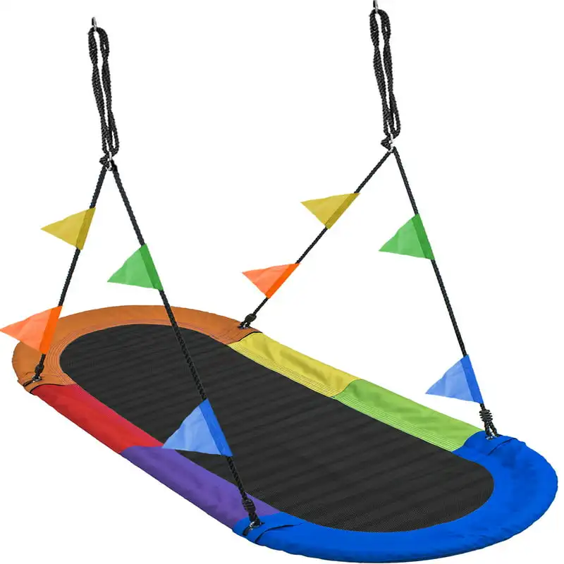 

Swing Surf Mat for Backyard Playground Oval Platform - Fits 3 Kids