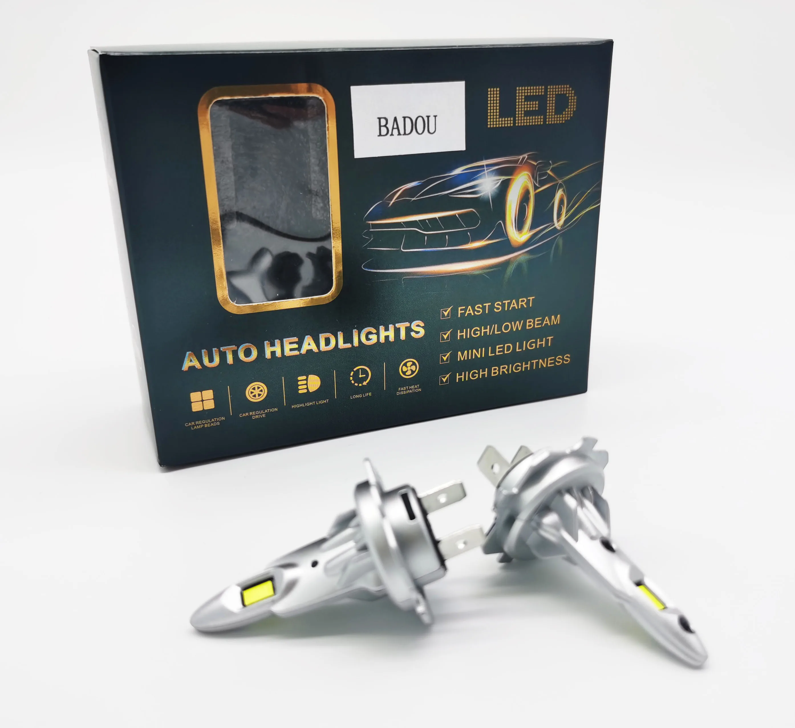 50 Вт 6500 лм 2x H7 светодиодный комплект для переоборудования ламп фар ближнего и