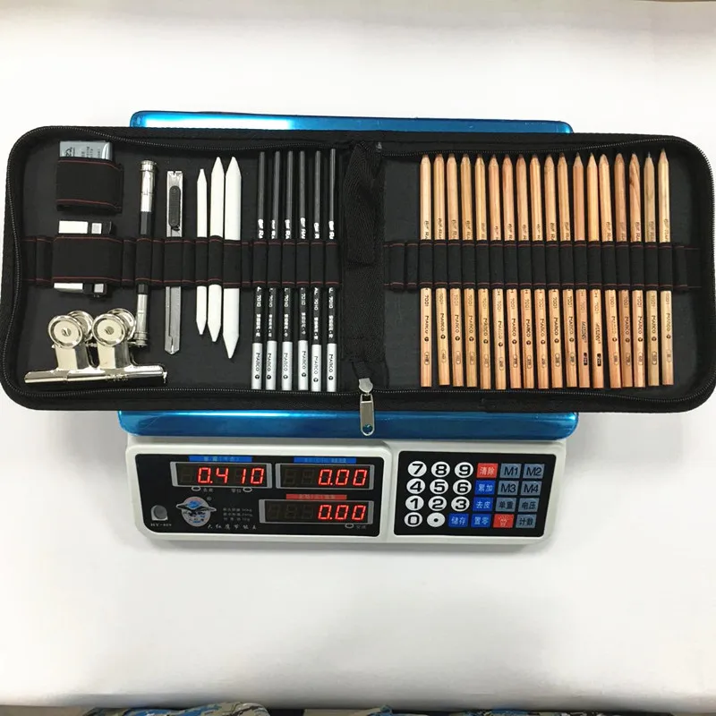 Cena 35Pcs Sketch Pencil Set Beginner Drawing Kit Color Lead Set Art Supplies Charcoal Pen Wholesale