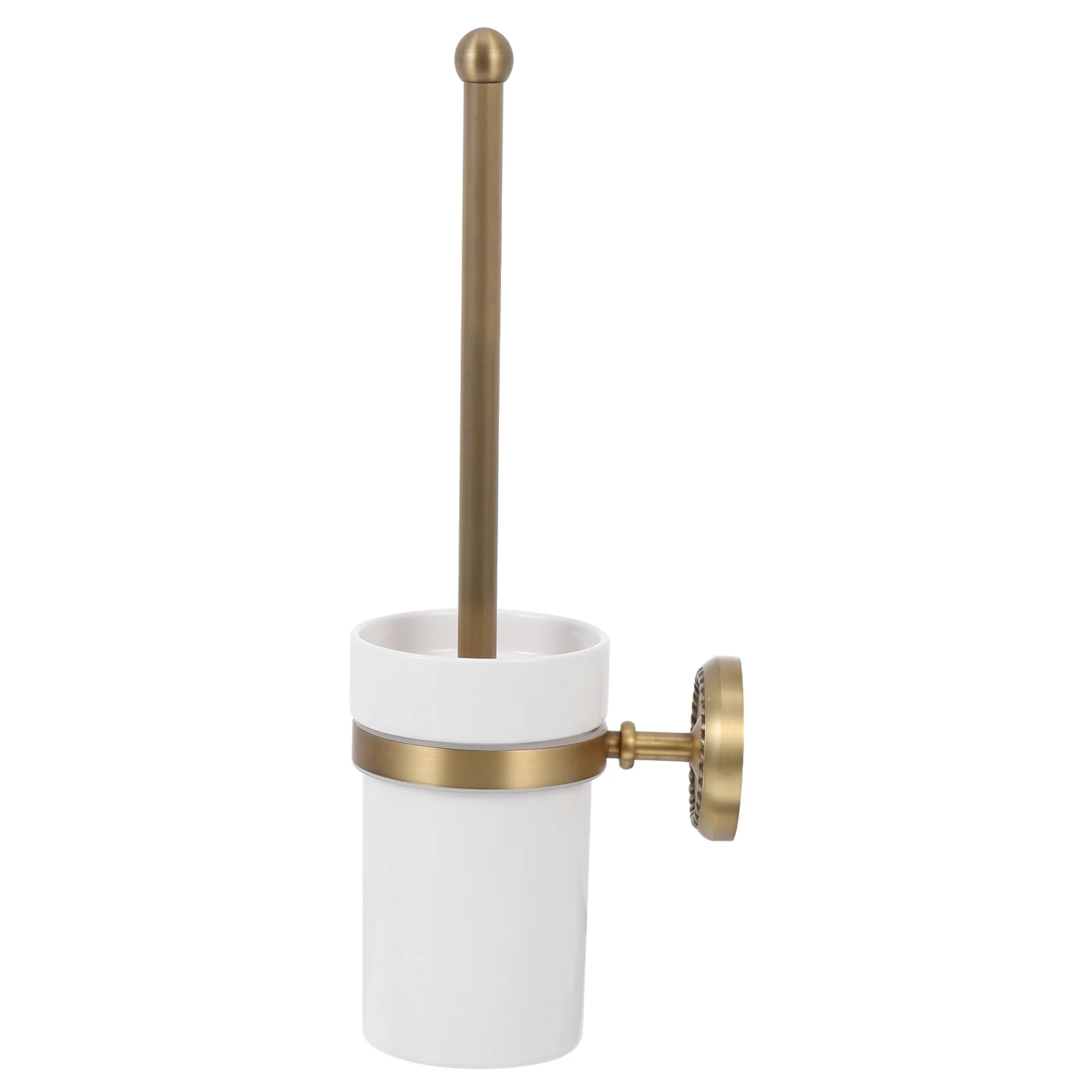 

Brass Copper Toilet Brush Holder European Style Carving Toilet Brush Cup Holder F6706( - Toilet Brush)