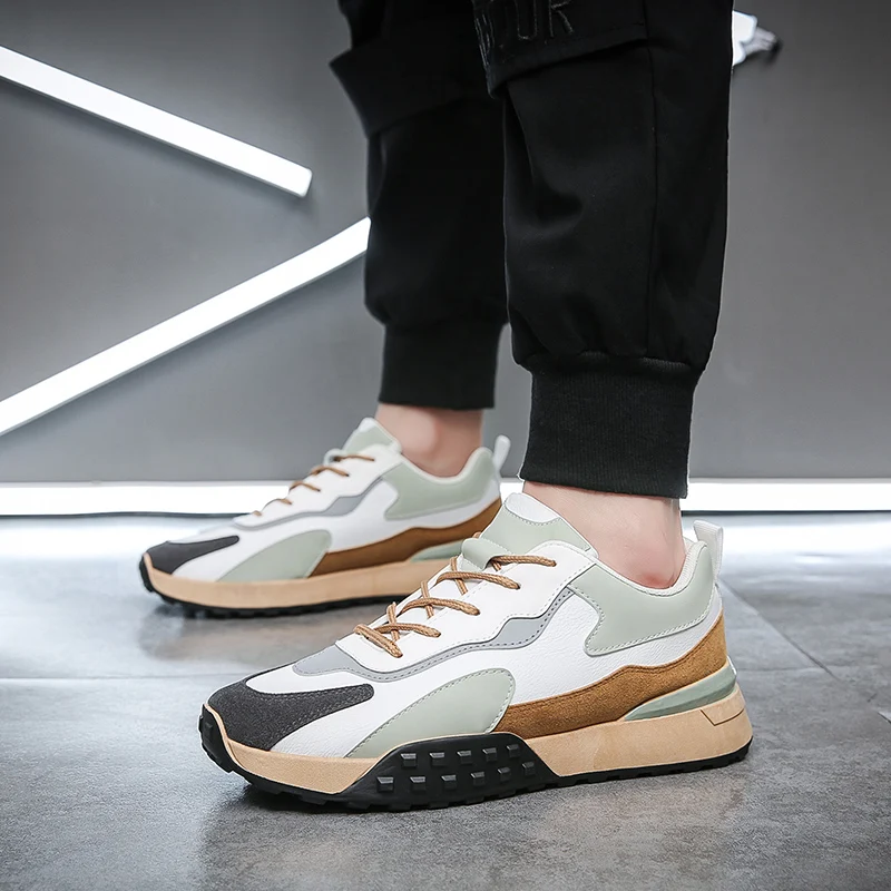 

2022 New Men's shoes Running Outdoor Summer Walking Hiking Jogging Casual Damping Trend Breathable Lace-Up Lightweight Sneaker