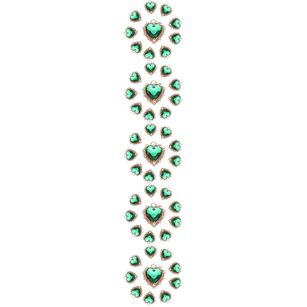 50 Pcs Jewelry Necklace Hanging Ornaments Crafts 1.8X1.3cm Charm Decors Green Copper Novelty