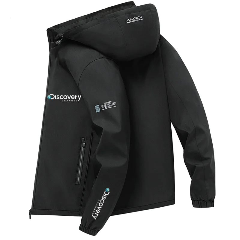 

Discovery 2023 Bomber Jacket Men's Windbreaker Zip Coat Spring Autumn Casual Work Jacket Fashion Outdoor Adventure Jacket