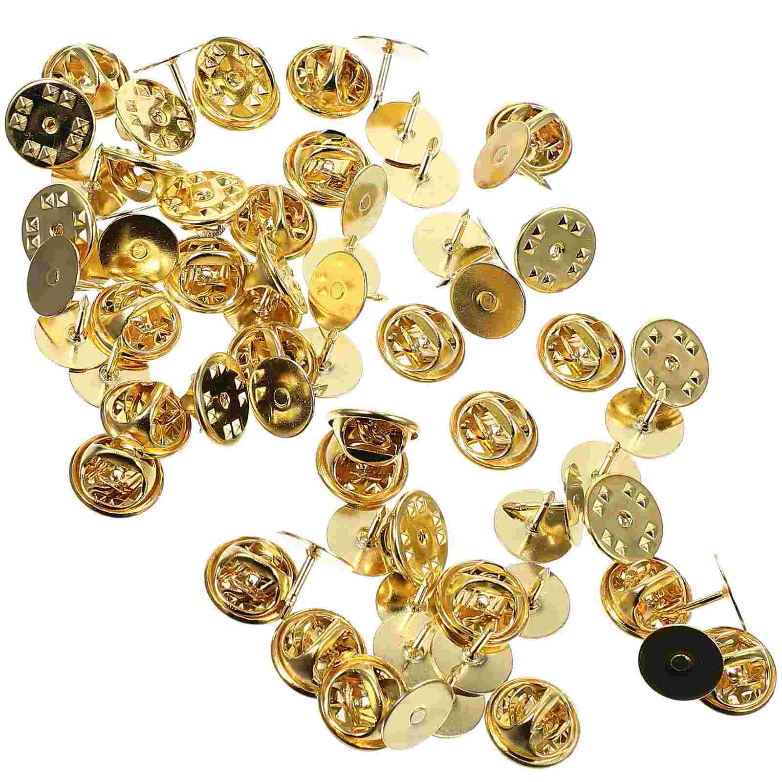 

50 Sets Of Practical Useful Multifunctional Decorative Sturdy Pin Backings Locking Pin Backing