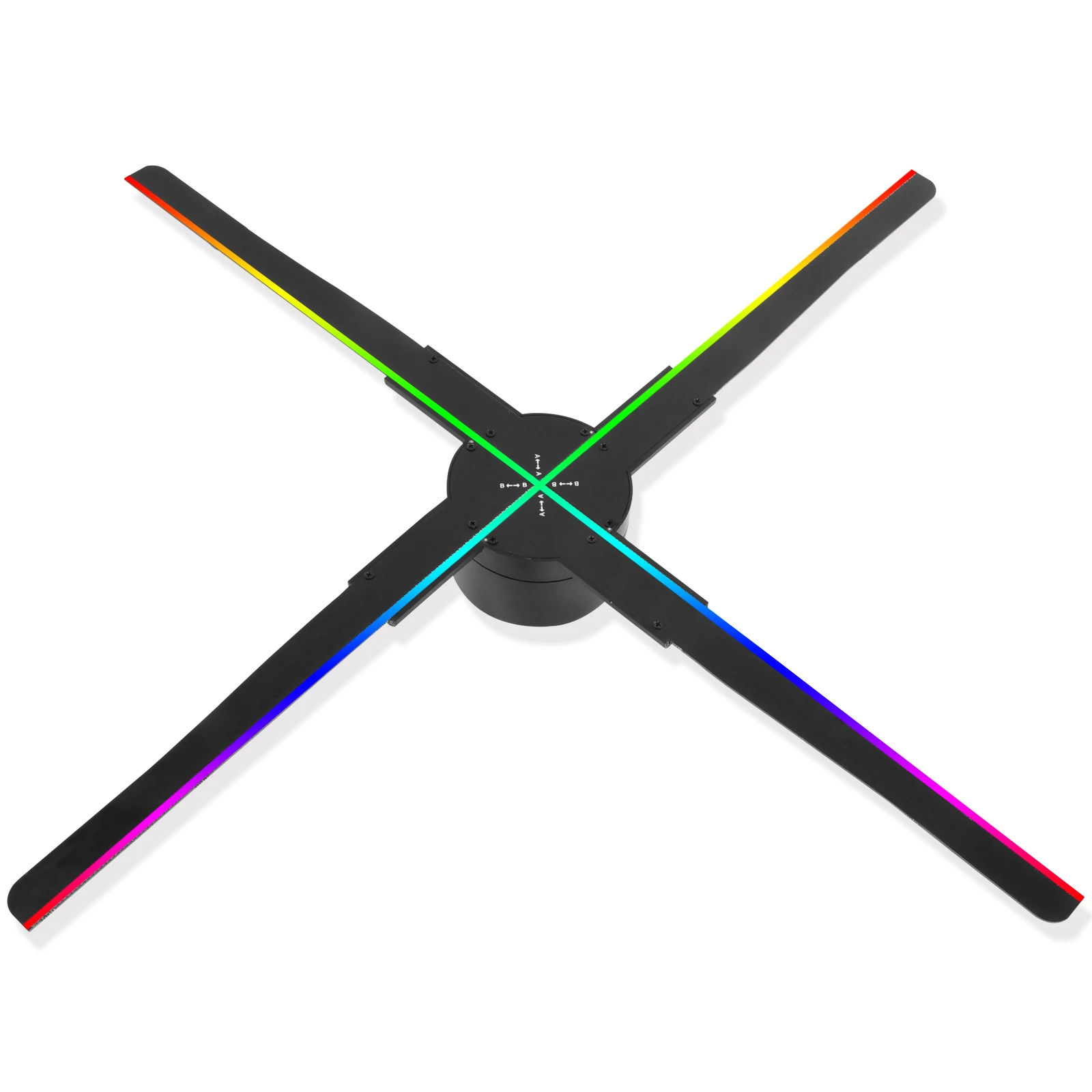 3D WiFi Hologram Projector LED Fan Holographic Advertising Machine Three-Dimensional Suspension Naked Eye Hologram Player 52CM