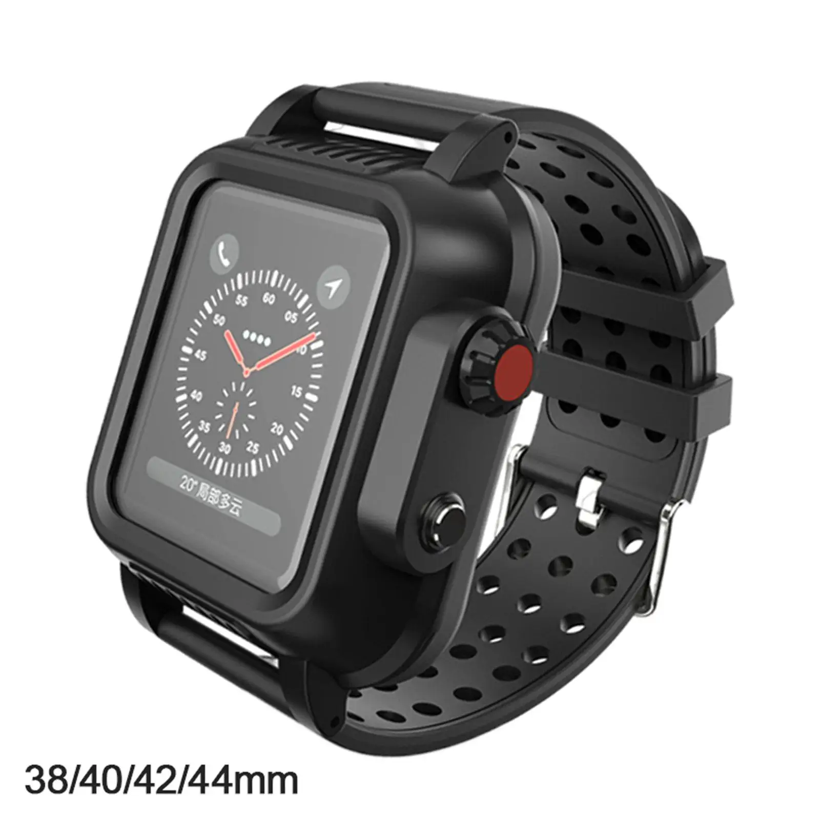 

Rugged Protective Case with Band Black Waterproof Durable Screen cartridge case Smartwatch Case for Replace