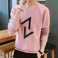 2022 spring new fashion sweater men korean version round neck student casual bottoming shirt long sleeved t shirt boutique