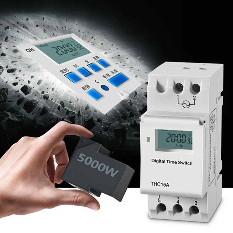 Цифровой таймер питания с ЖК-дисплеем переменного тока 220 В программируемое реле