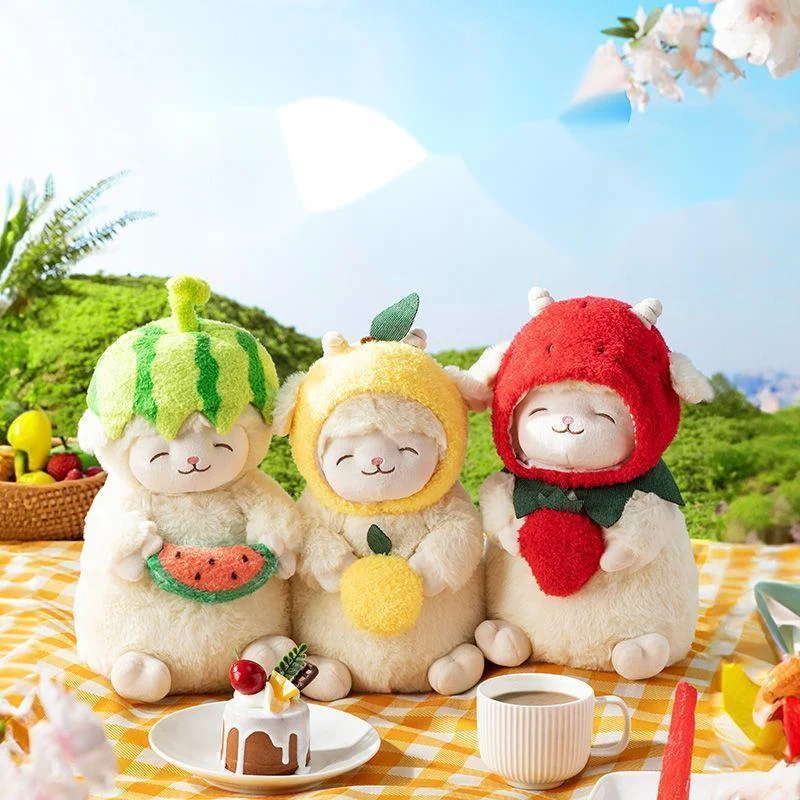 

28cm Stuffed Sheep Plush Toy Shauns Sheep Stuffed Animal Toy Watermelon Strawberry Kawaii Plush Soft Toy For Kid Christmas Gifts