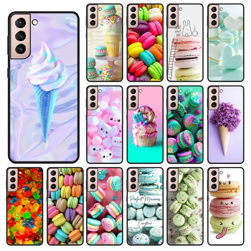 

IceCream Macaron Candy PhoneCase for Samsung Galaxy S23 S22 S20 Ultra S20 S22 Plus S21 S10 S9 Plus S10E S20 FE