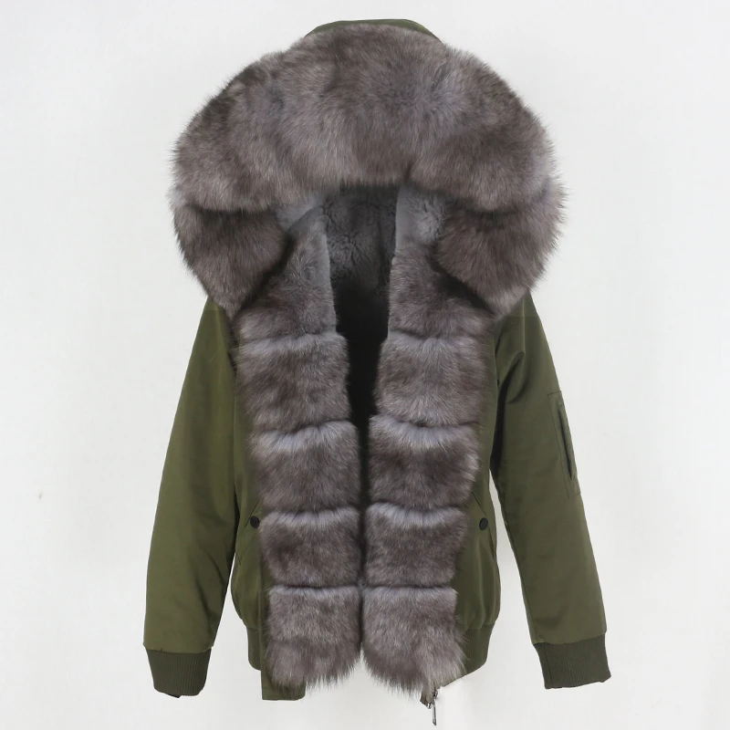 

OFTBUY 2023 Bomber Waterproof Parka Winter Jacket Women Natural Real Fox Fur Collar Hood Coat Detachable Thick Warm Outerwear