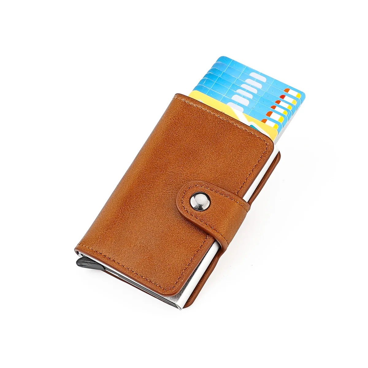 RFID Aluminum Alloy Card Package Credit Card RFID Shielding Card Package Automatic Spring Card Anti-theft Wallet