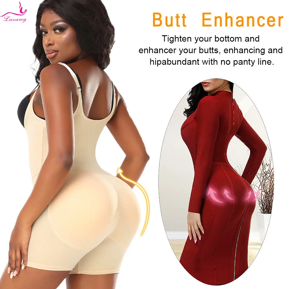 LAZAWG Hip Shapewear Bodysuit Women Butt Lifter Hip Enhancer Control Panties Slimming Flat Belly Body Shaper Push Up Panties