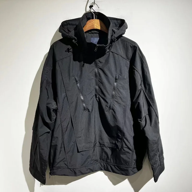 

2023 модная винтажная куртка Juun.j, повседневная универсальная куртка, ветровка, мужская одежда Techwear Y2K, уличная одежда