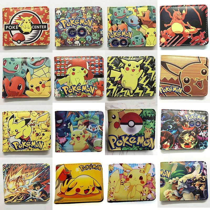 1Pcs Pokemon Anime Cartoon Bag Pikachu Wallet Snorlax Charmander Cute Cartoon Small Purse Bag Toy