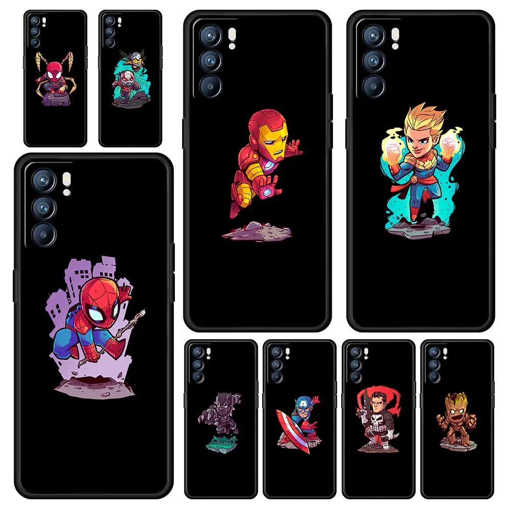 

Disney The Avengers Hero Phone Case For OPPO Find X5 A54 A53 A52 A9 2020 A16 A15 A95 A76 A74 A12 Reno7 Pro SE Reno6 Z 5G Cover