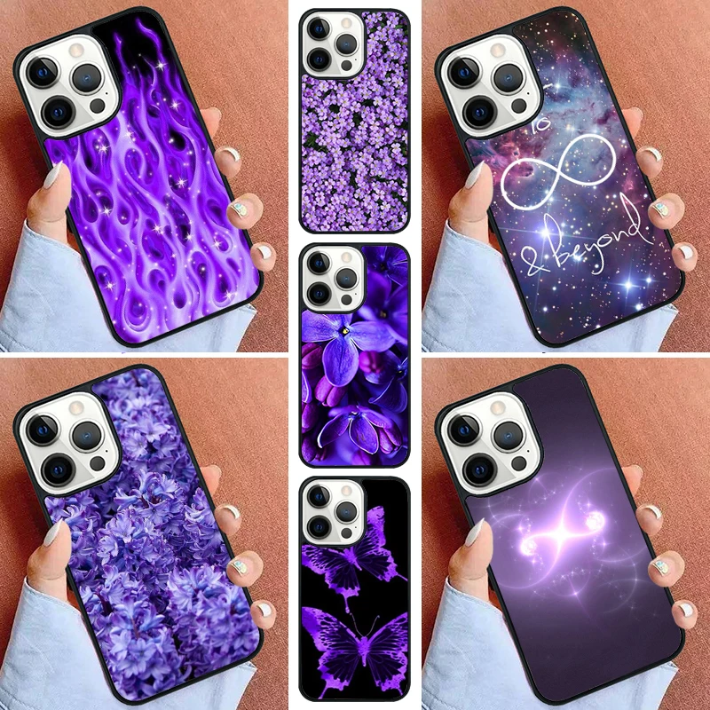 Чехол Infinity On Purple для iPhone 16 15 14 Pro Max 11 13 12 Mini SE 2020 6S 7 8 Plus