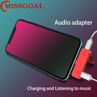 missgoal 8 pin audio adapter for iphone 13 aux headphone jack adapter charger multifunction converter for apple with stand