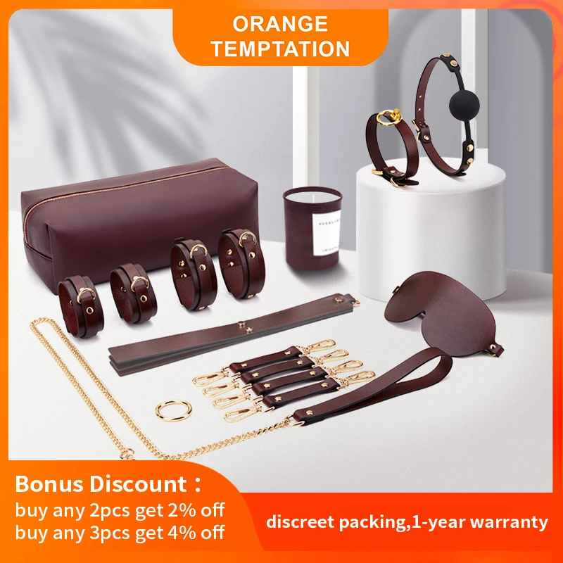 БДСМ бондаж наборы реальные рандомные манжеты на щиколотке Ошейник Кляп