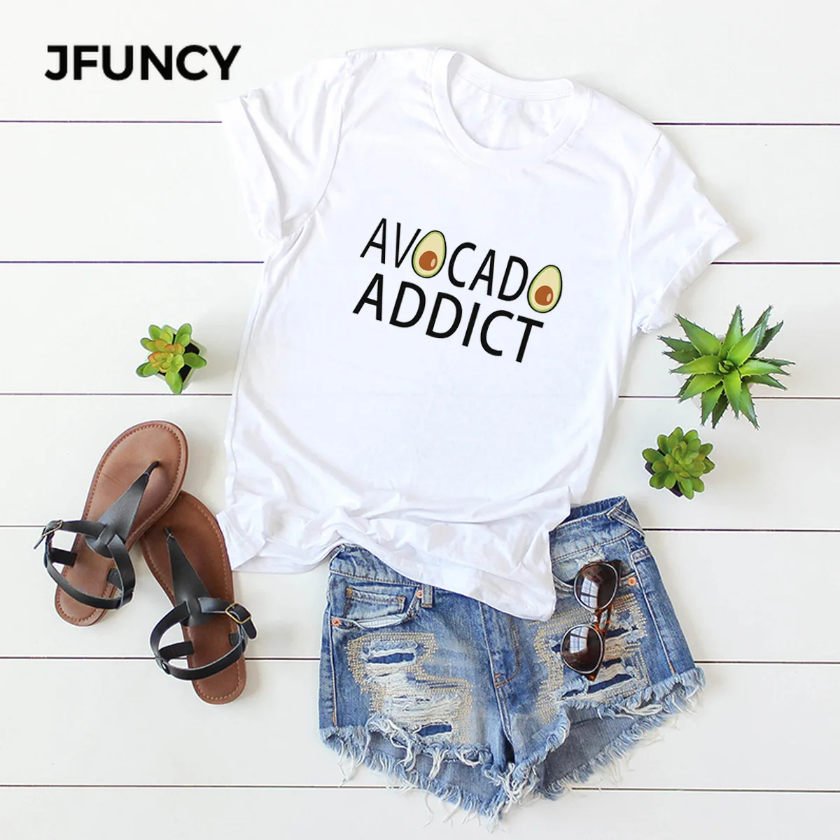 JFUNCY размера плюс хлопковая футболка летняя женская Забавные футболки с