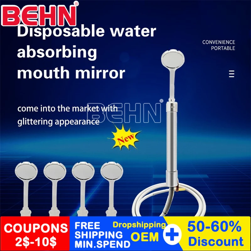 Низкая цена стоматологическое зеркало ручка из нержавеющей стали силиконовая