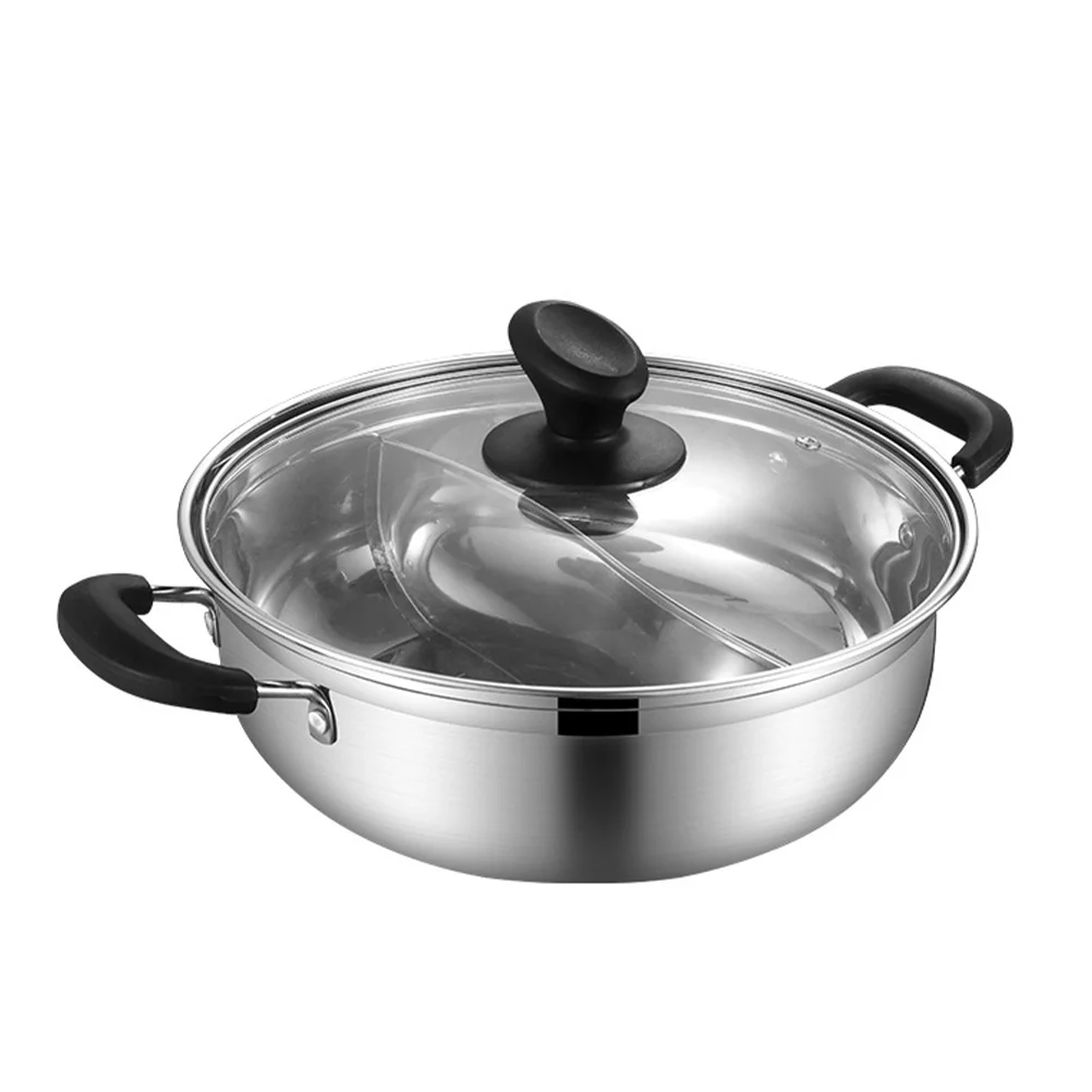 

Pot Hot Shabu Steel Stainless Induction Soup Cooking Ramen Dual Stew Flavor Sided Double Ka Noodle Pots Cooker Korean Side