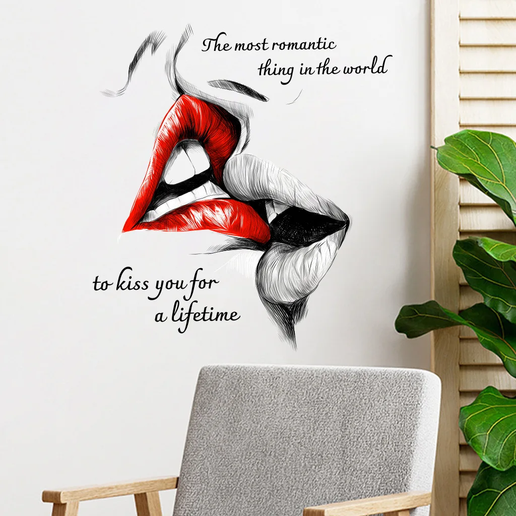 Благословение английской буквы To Kiss You For a Lifetime Текстовые наклейки на стену