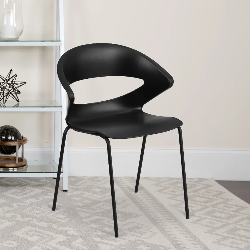 

Flash Furniture HERCULES Series 440 lb. Capacity Black Stack Chair